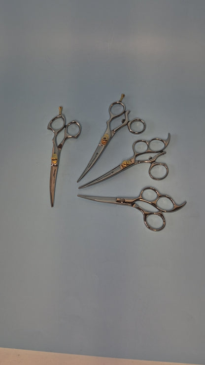 Sabre Curved Shears 6" Swivel Thumb Triple Ring