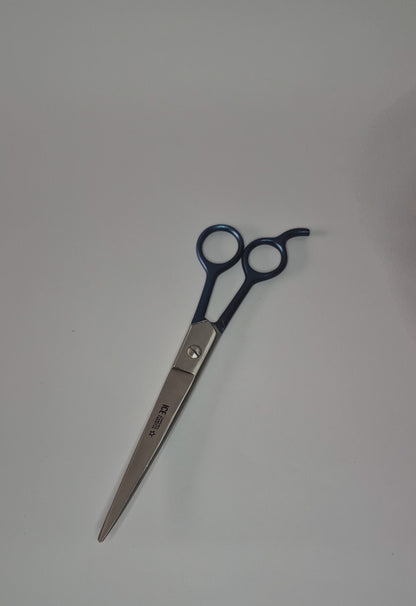 grooming shear 8.5 in curved, blue handle