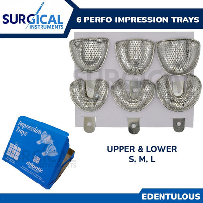 Edentulous Impression Tray Set of 6