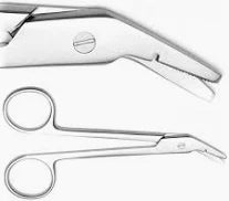 Wire Cutting Scissors, Angled Serr. 5"