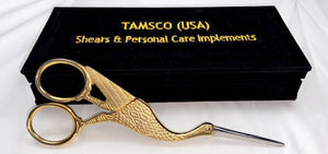 Stork Scissor 6" gold plated (from USA)