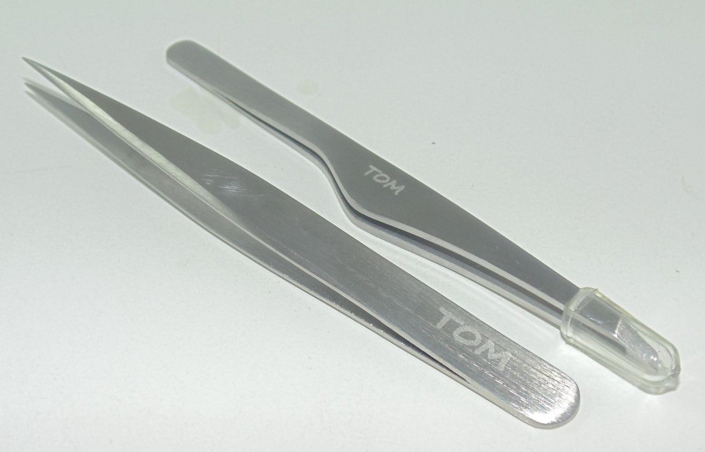 Tweezers, personal care, set of 2, leather case (engraving available)
