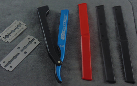 DOVO Shavette Blue Handle